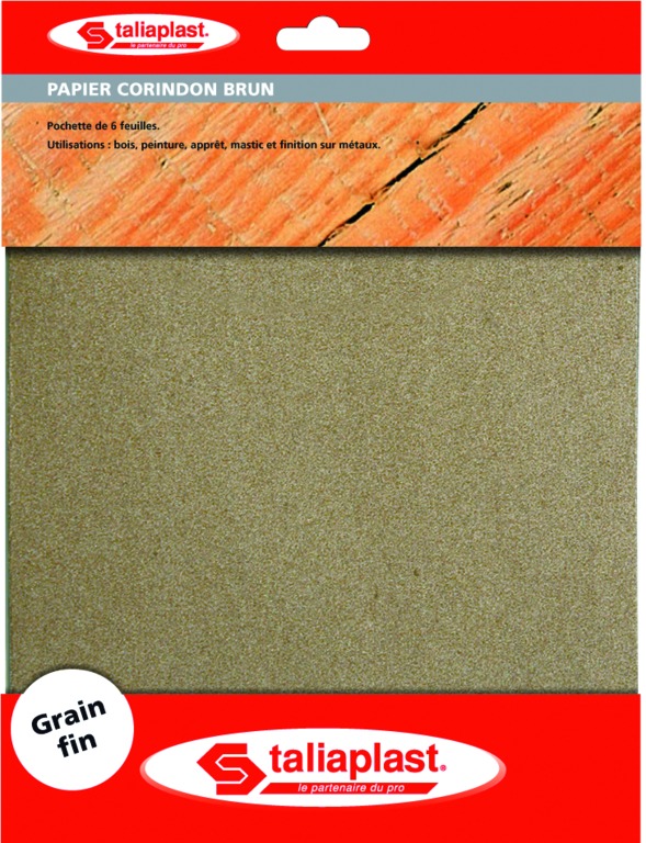 Rouleau Papier Abrasif Corindon Brun - 120mm X 25m - Grain 120 - Pour Bois & Métal - Leman